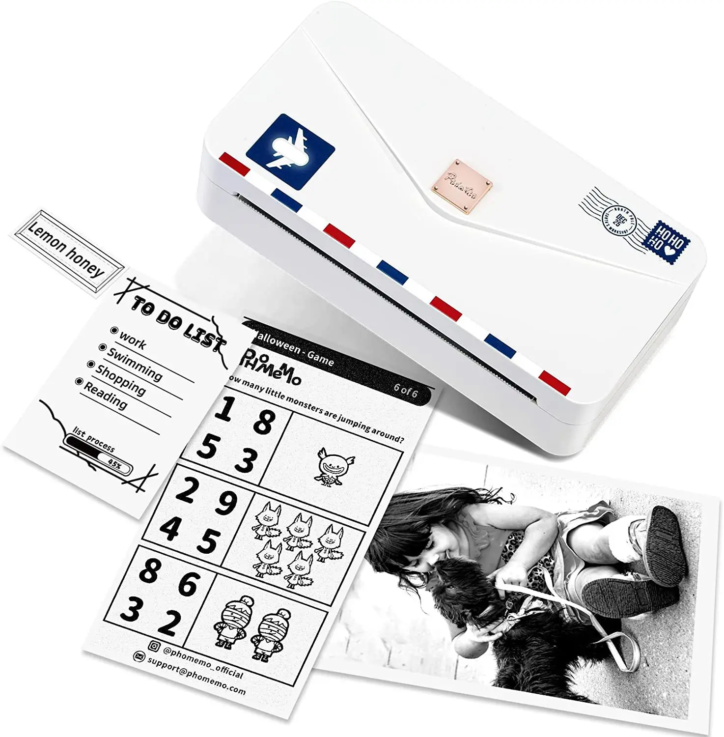 Phomemo M04AS طابعة حرارية للهاتف المحمول عبر الحدود تعمل بالبلوتوث طابعة أسئلة خاطئة صغيرة منزلية صغيرة