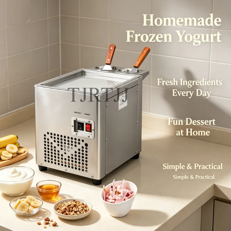 CE Certified Commercial Intelligent Yogurt Ice Cream Machine High Productivity Square Thai-Style Pan New for Milk Processing