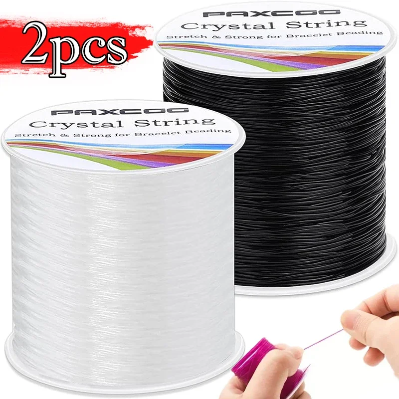 

100/200m Elastic Cord Beading Thread Stretch String Fibre Crafting Line for Jewelry Making DIY Seed Beads Pony Beads Bracelets