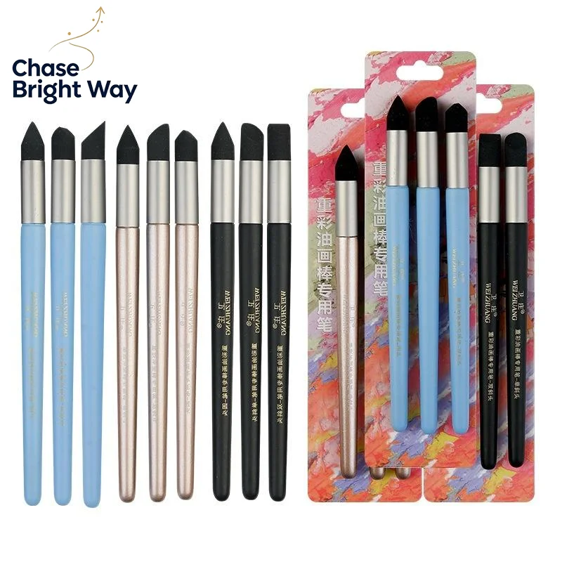 Multi Shape Tips Art Smudge Pen 2/3Pcs Soft Sponge Mixing Stumps for Chalk Pastel  Drawing Work