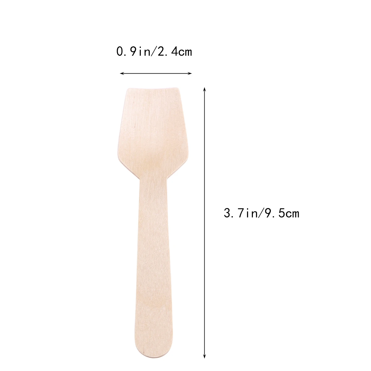 

100pcs Wood Eco Friendly Disposable Cutlery for Ice Cream Gelato Wooden Spoons Yogurt Desserts Home Parties Weddings