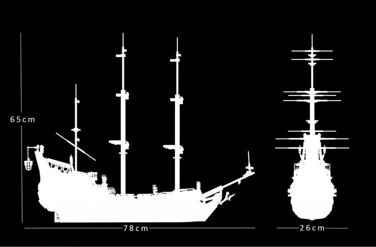 Kit de blocos de construção de navio pirata moc, piratas do caribe, conjunto de tijolos da vingança da rainha anne, modelo capitão jack sparrow