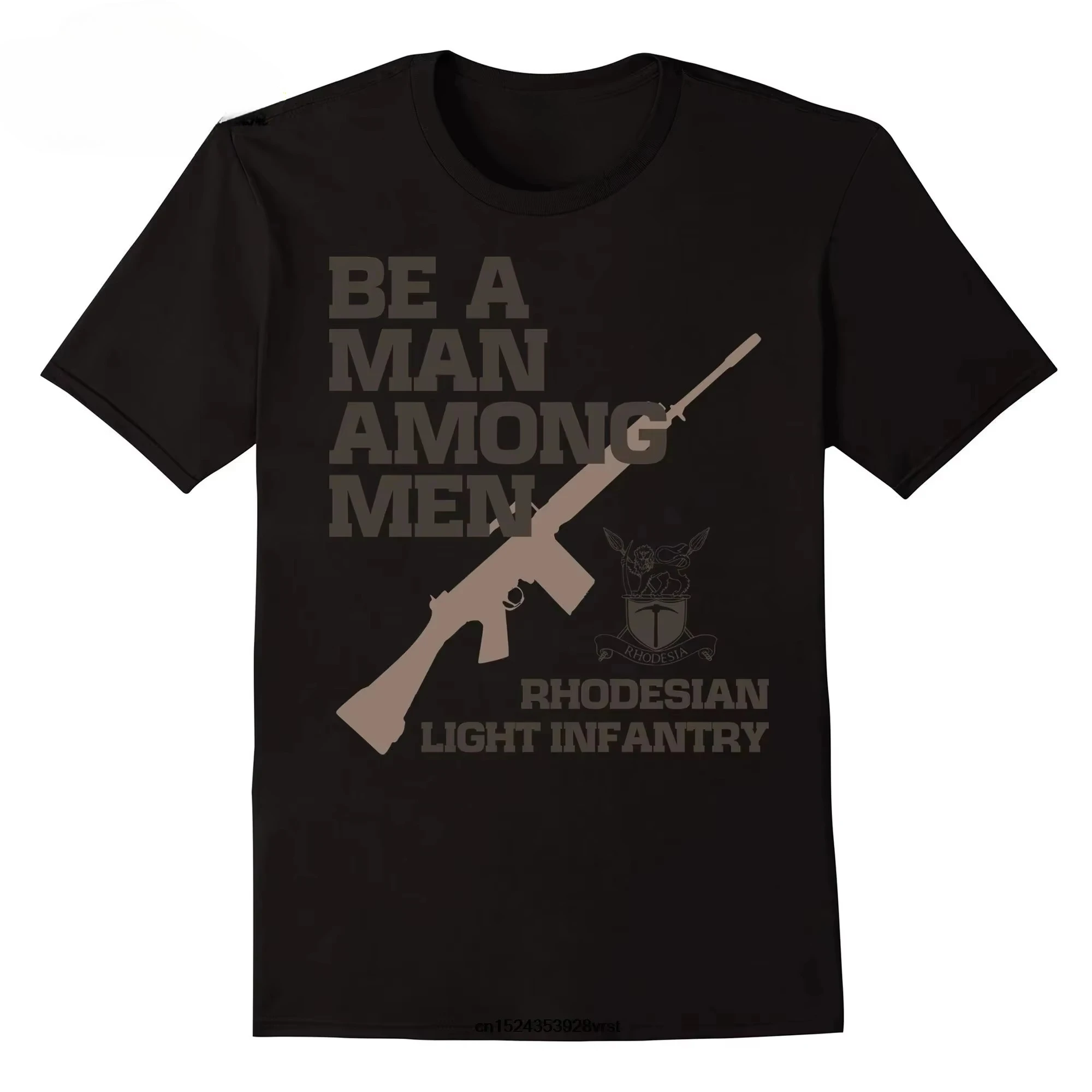 Wees een man onder mannen. Rhodesian Licht Infanterie T-shirt Nieuwe 100% Katoen Korte Mouw O-hals Casual Heren T-shirt Streetwear