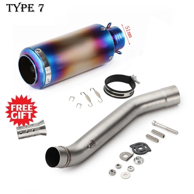 카와사키 Z750 Z 750 2007-2014년식 오토바이 GP 배기 시스템 미들 링크 파이프 머플러 DB 킬러