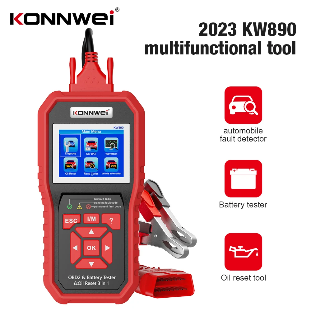 KONNWEI KW890 – Profesjonalny skaner OBD2 do diagnostyki samochodów