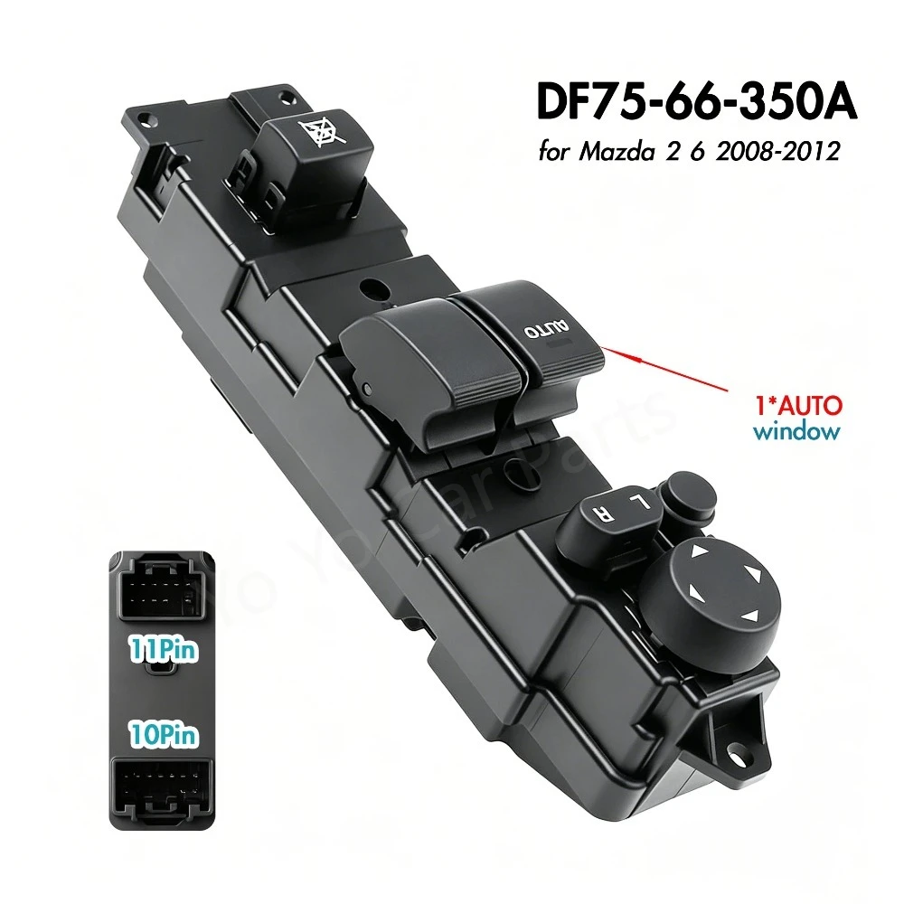 DF75-66-350A 03124270 For Mazda 2 6 2008-2012,Front Left Driver Side Electric Power Window Switch Glass Lifter Control Button view 4