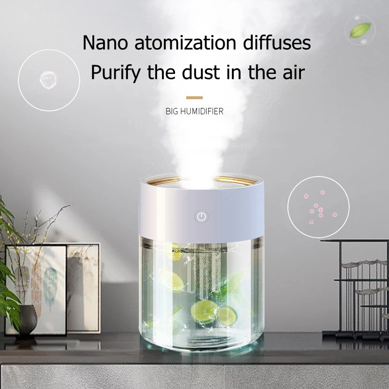 New Xiaomi Youpin Air Humidifier Smell Distributor Ultrasonic Essential Oil Diffuser LED Lamp Triple Nozzle Heavy Fog Mist Maker