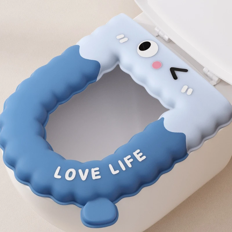 

Waterproof Non-Slip Toilet Seat Cushion - Foam & Silicone Material Universal Fit All Year Round Washable Bathroom Pad
