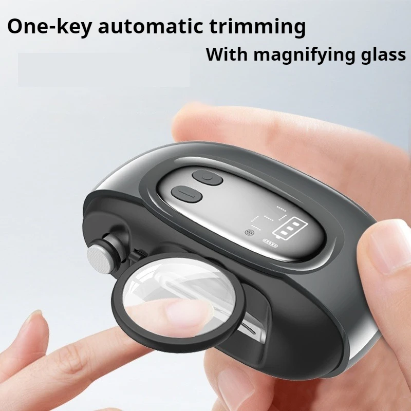 

2 IN 1 Electric Nail Clipper Cutter with LED Light Magnifying Glass Automatic Nail for Baby Adult Mini Manicure Tools Nail Care