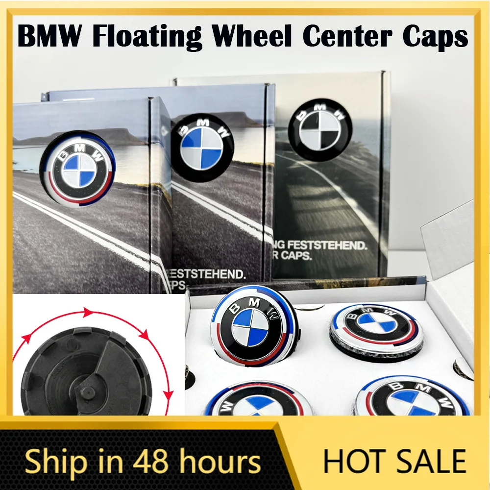 

Эмблемы QQ-4PCS к 50-летию, 56 мм, 68 мм, плавающие колпачки для центра дисков BMW MINI G30 G31 G32 G08 G05 F46 F49 F39, автоаксессуары