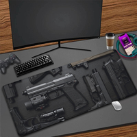 Grey Mousepad Gun Mat Perfect Stitch Edges Pc Gamer Mouse Pad Large Desk Mat PC Computer Game MousePads Desk Keyboard Carpet