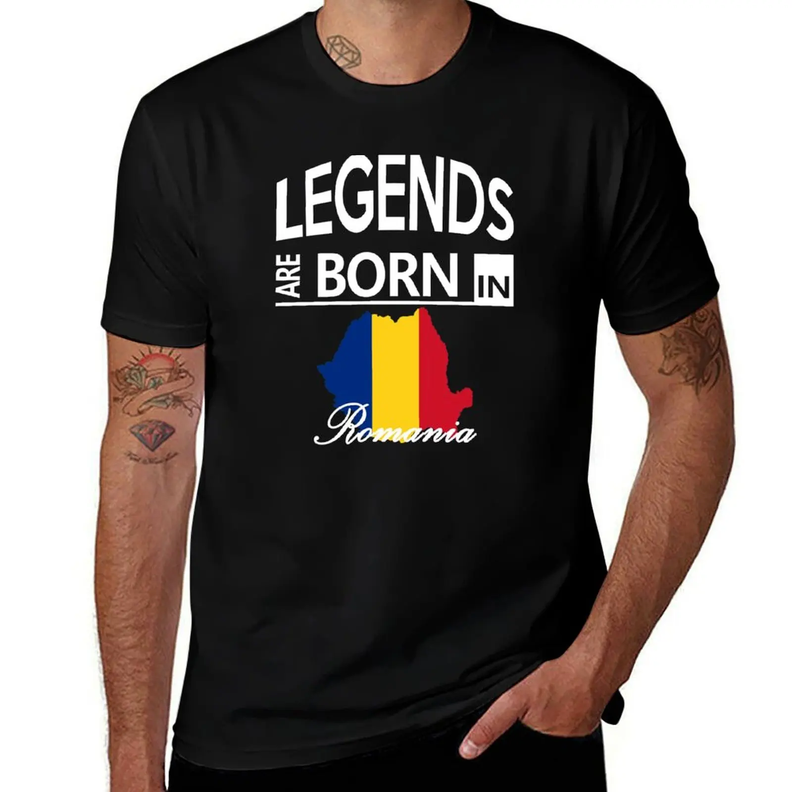 

Romania Born Legends Birthday Christmas Gift T-Shirt t shirts with prints t shirts for man pack white T-Shirt