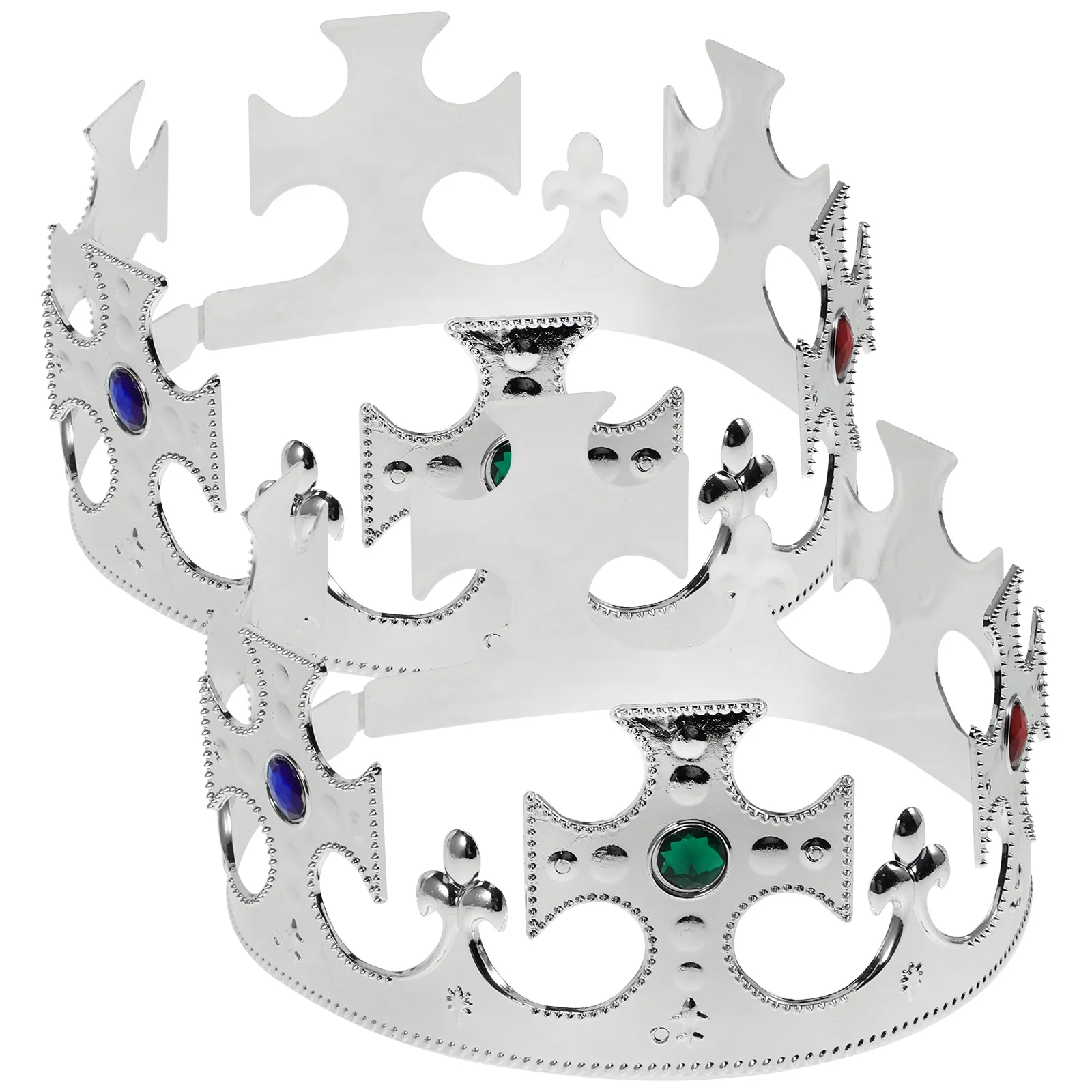 

2 Pcs King Crown Props Crowns Party Decorations Costume Adult Plastic Dress up