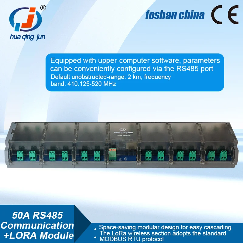 Factory 24-Channel LoRa RS485 Relay Module High Power Hongfa 50A 1NO Relays QJ-N24H50A-T4R RS485 Modbus Module for Automation