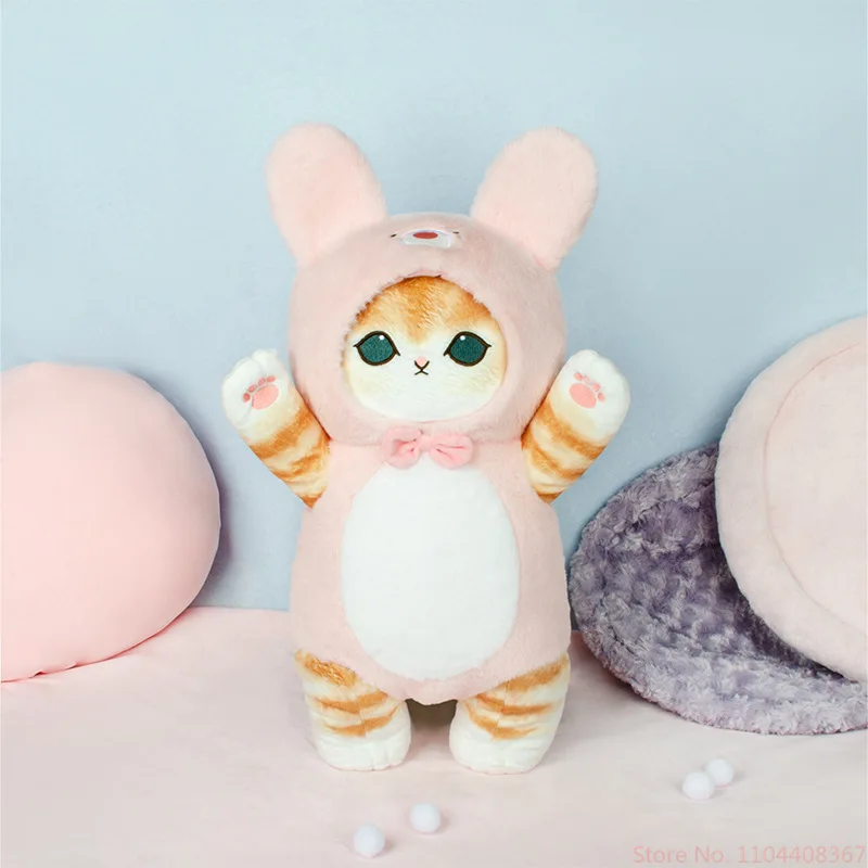 Mofusand Shark Cat Cute Panda Rabbit Plush Toy Cartoon Pillow Room Decoration Birthday Gift Pillow Home Doll Ornament Toy