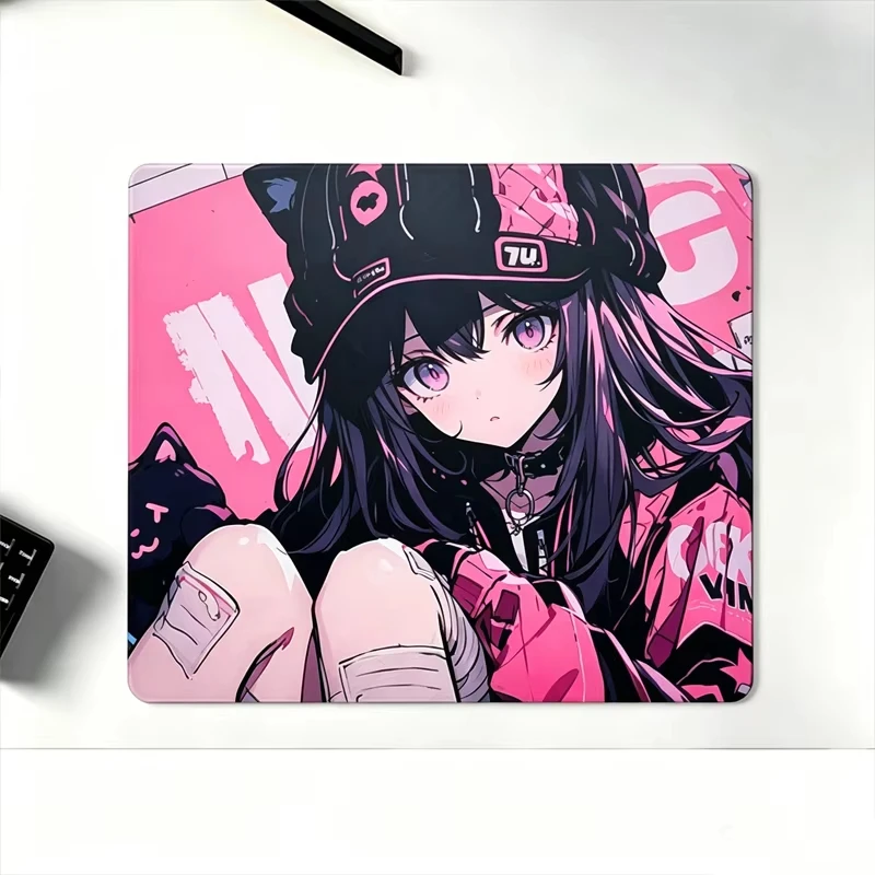 S-Skadira Velvet Pixie Glass Mouse Pad HD Custom Tempered Smooth FPS Esports Office Mouse Mat Desktop Computer Desk Glass Pad