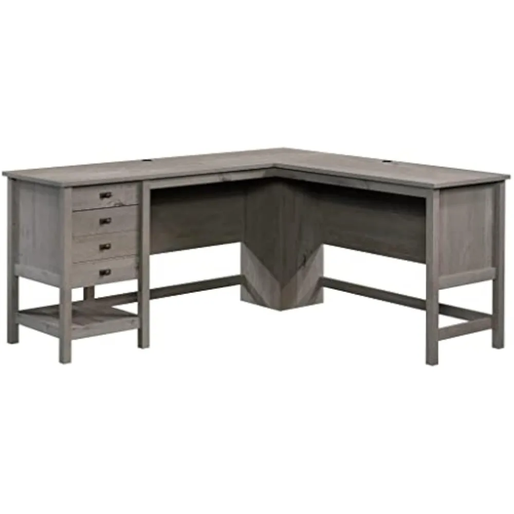 Cottage Road L-Desk, L: 65.12 "x L: 58.66" x H: 29.76 ", Finition chêne mystique