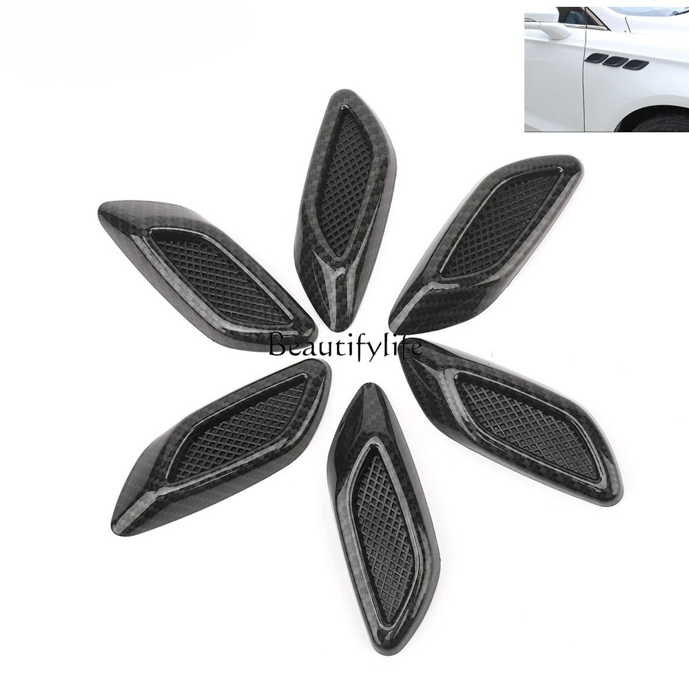 

*Cross-border car decoration fake trend car modification side trend fender carbon pattern sticker body sticker six packs