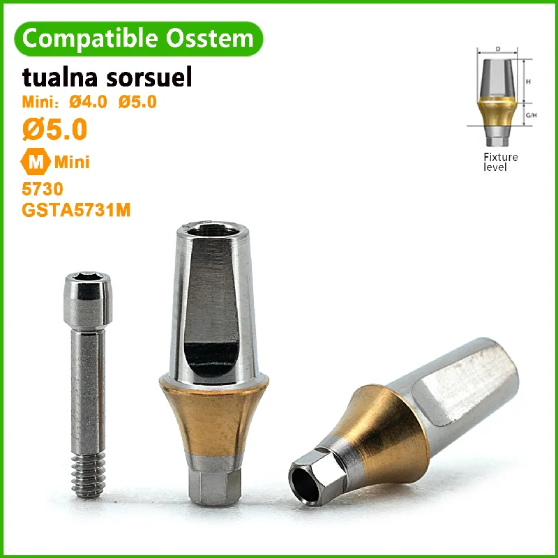 Dentistry Accessories For Osstem Dental Transfer Abutment with Dual Hex Connection OEM ODM Grade 5 Titanium Abutment Prosthesis