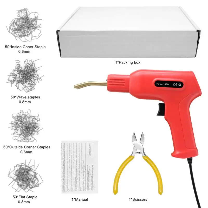 AU/UK/EU/US Plug Hot Stapler Plastic Welder Gun Welding Machine Soldering Iron for Plastic Staple PVC Repairing Machine Car Bump