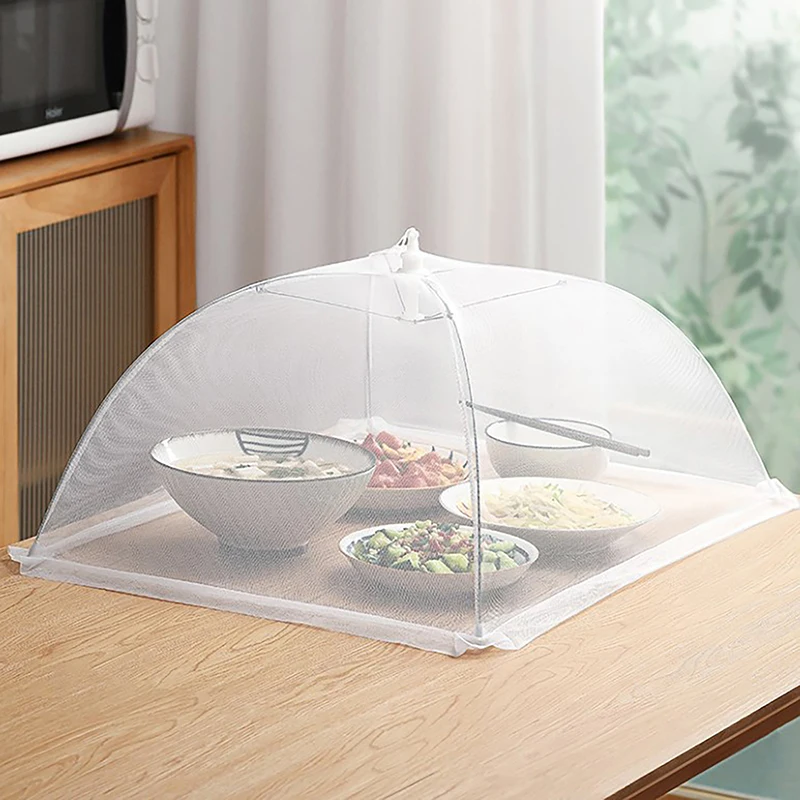 

Foldable Umbrella Anti-fly Food Cover Mesh Folding Washable Flies Table Cover Insect Proof Protective Dish Cover Home Kitchen