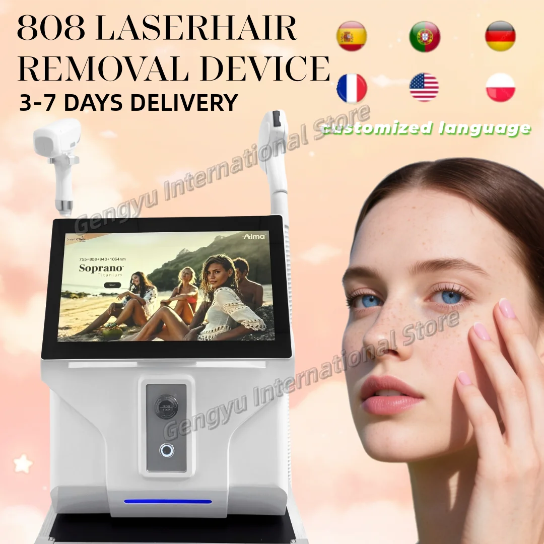 

Многофункциональный диодный лазер 2-в-1 808 нм Ice Sense 2026 для безболезненного удаления волос на лице и теле, аппарат для ухода за кожей