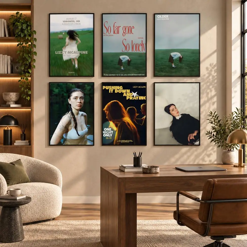 Lizzy McAlpine Older Poster Self-adhesive Art Waterproof Paper Sticker Coffee House Bar Room Wall Decor