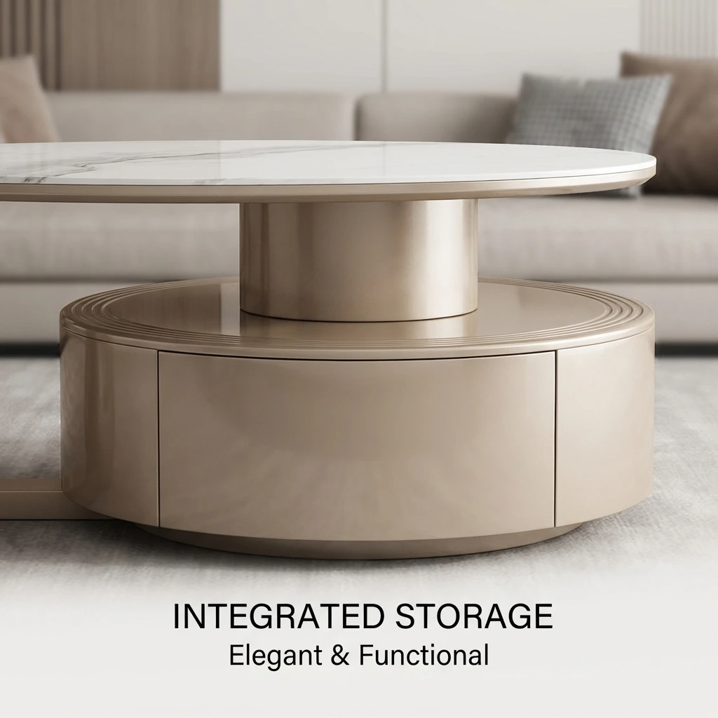 #Modern Two-piece Design, Coffee Table, Wooden Board,  Durable, Household Living Room Furniture
