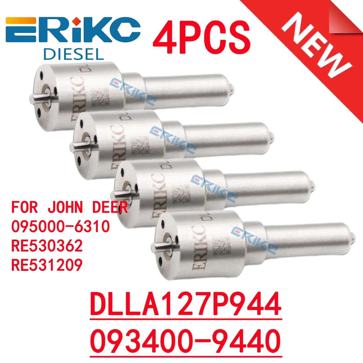 

4PC DLLA127P944 Common Rail Nozzle DLLA 127 P 944 Diesel Sprayer DLLA 127P 944 for John Deer 09500-6311 RE530362 RE531209