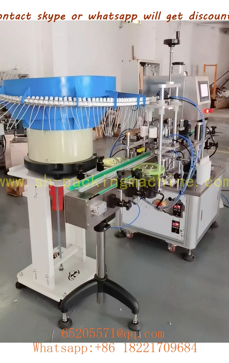 Schnittmaschine für Pumpkappen, Verdrehmaschine für Pumpkappen mit Schüsselzuführung