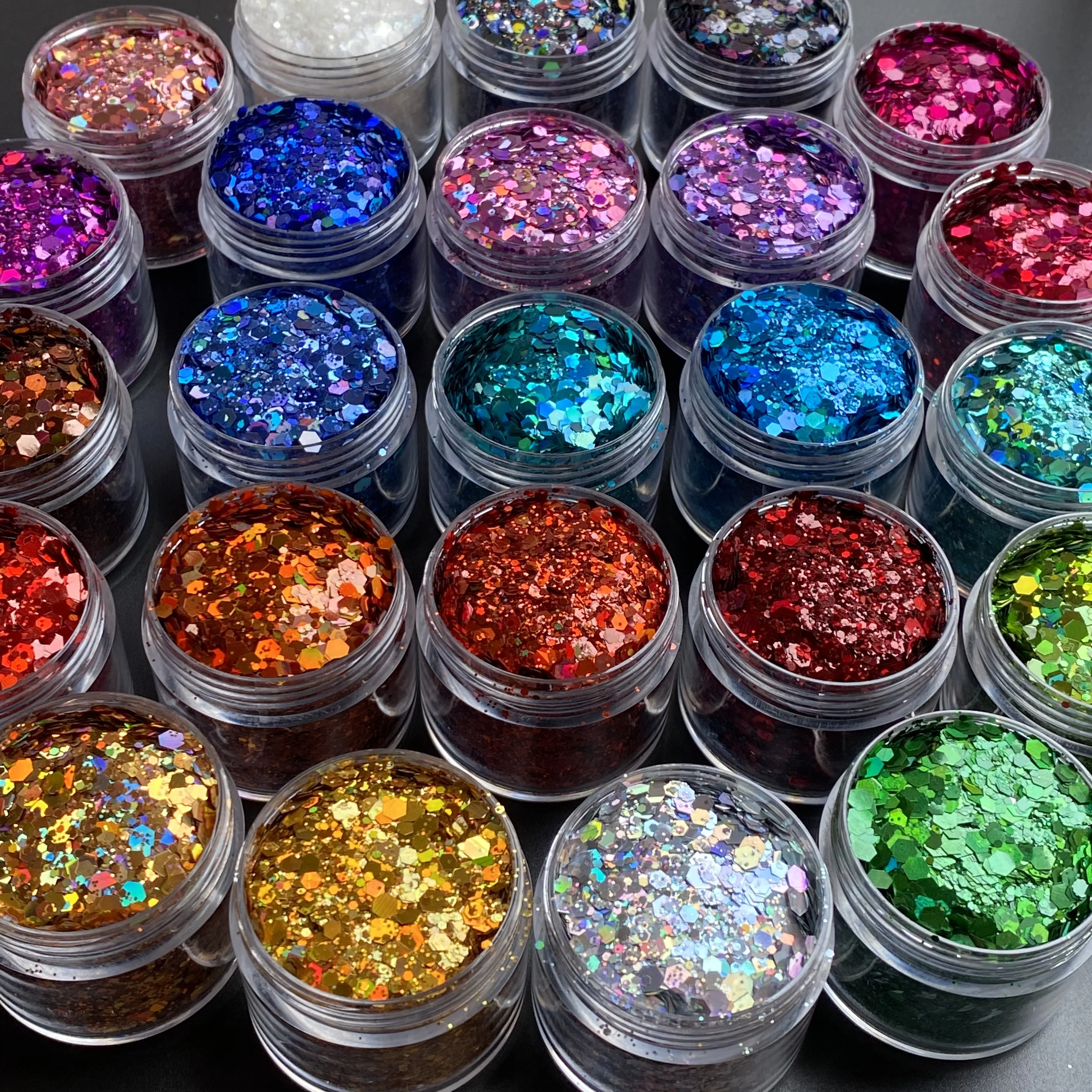 15G/Jar Mix Holografische Nagel Pailletten Zeshoek Kleurveranderende Dikke Ambachtelijke Glitter Vlokken Voor Epoxyhars