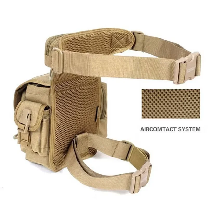 Outdoor Tactical Leg Bag Waist Belt with Molle System High Strength Durable Nylon for Sports And Fitness Portable Pack