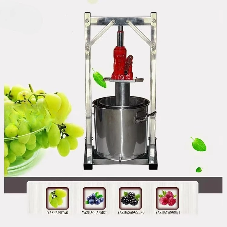 Pressa per uva in acciaio inossidabile Pressa per spremiagrumi Attrezzatura per vino Macchina per vinificazione