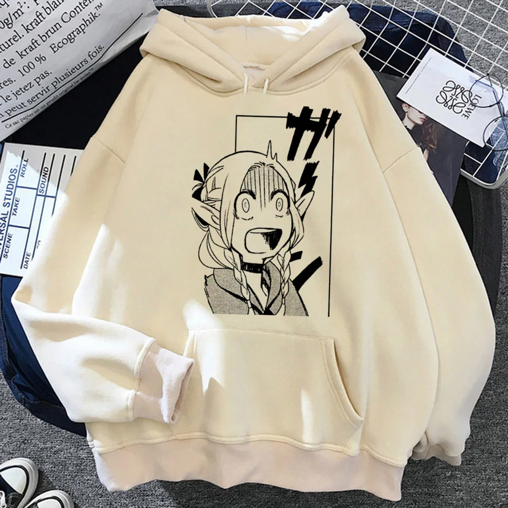 

Dungeon Meshi hoodie youthful comic pattern harajuku teen sweatshirts pullover Japanese patterned printed design graphic