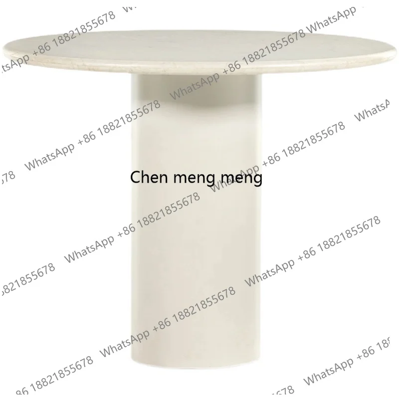 

American Minimalist Marble Dining-Table Designer Model Room Villa Conference Table