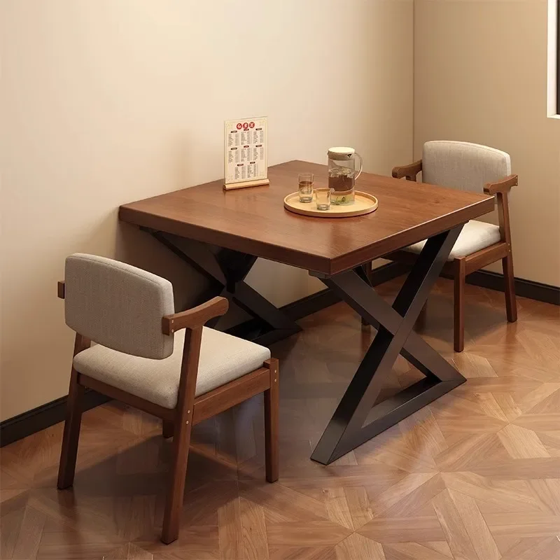 

Household small apartment rental must eat table commercial barbecue shop living room long table