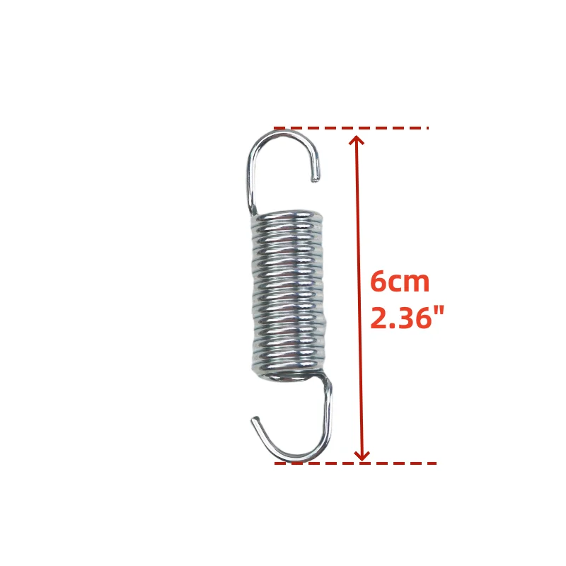 6cm Length Brake Return Spring for GS125 GN125 Silver Tone Metal Motorcycle Brake Pedal Return Spring