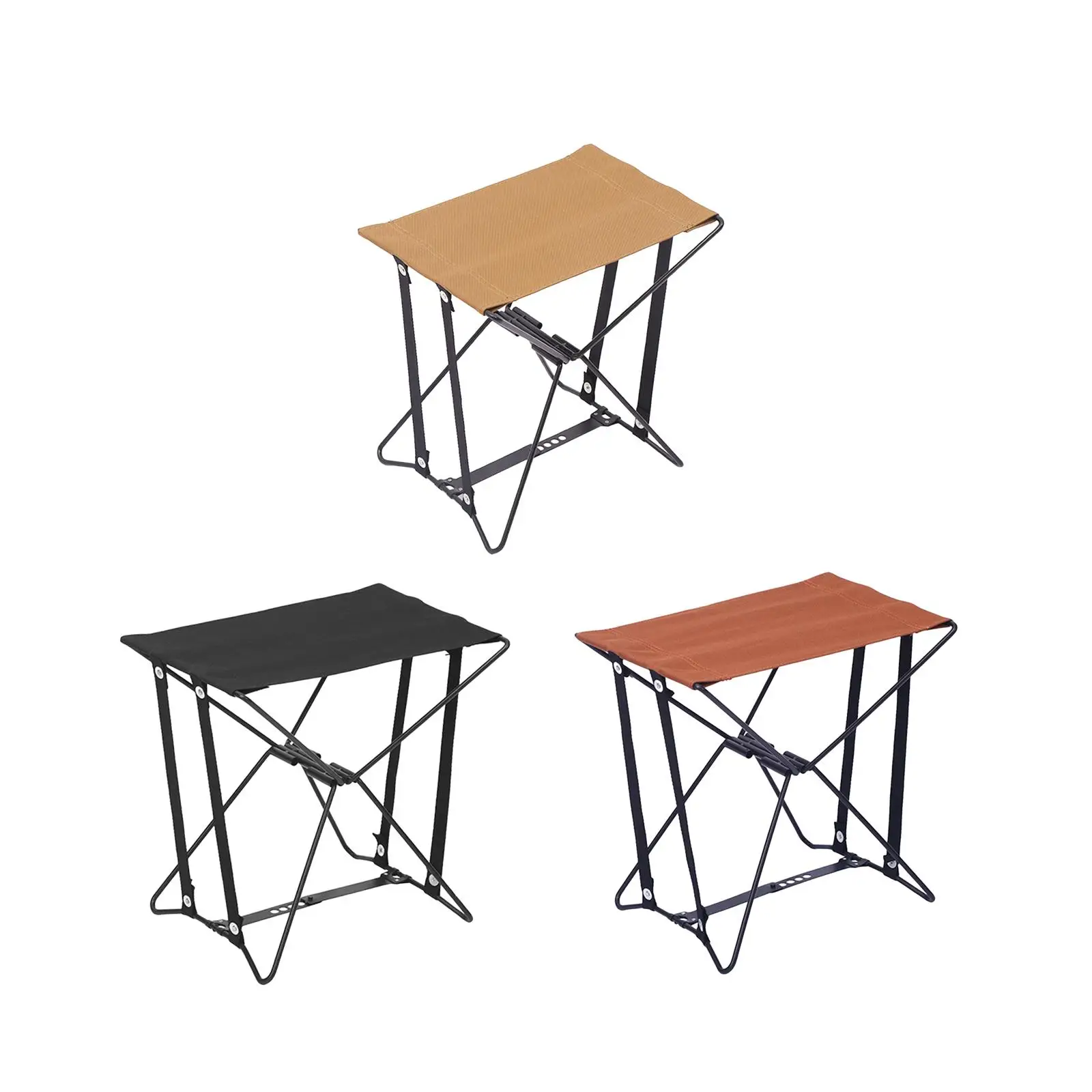 Camping Stool Portable Folding Stool under Desk Footstool Saddle Chair Foldable