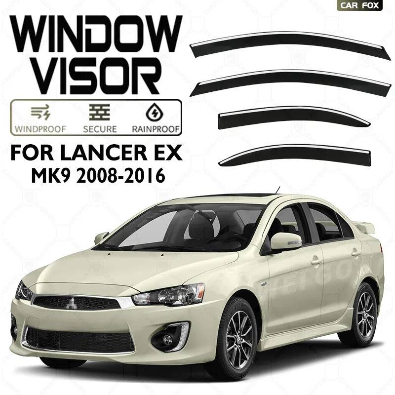 

For Mitsubishi LANCER EX 1995-2016 Car Window Visor Awning Shelters Windshield Side Window Rain Sun Shade Car Styling