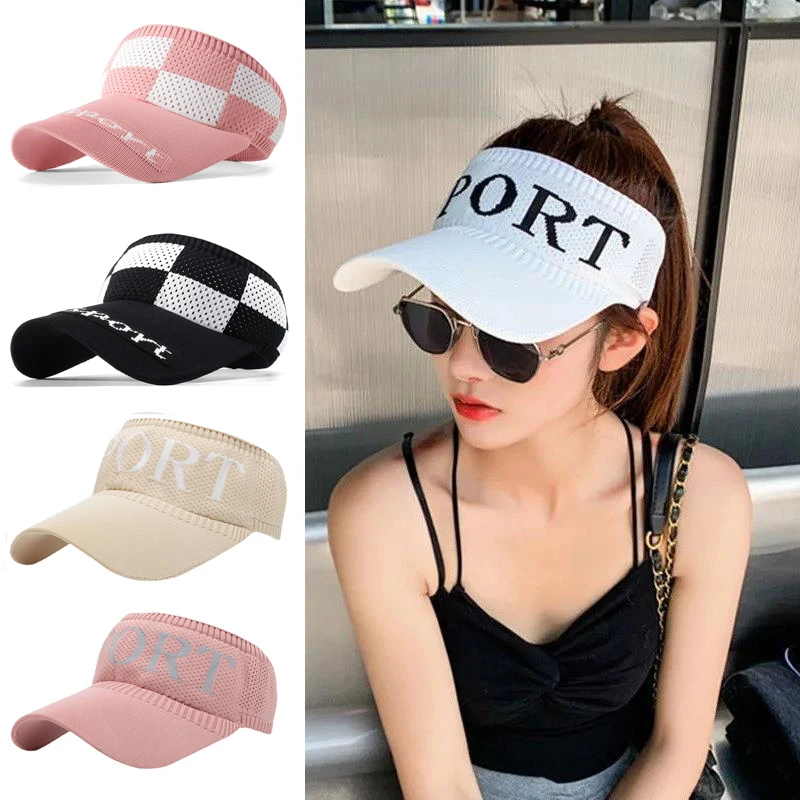 

Summer Sun Visor Women Girls Adjustable Baseball Caps Sports Printed Visors Cap Summer Sports Breathable Mesh Outdoor Hat Visors