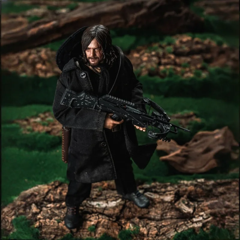 متوفر في المخزون Hiya 1/12 The Walking Dead: Dead City Season 2 Daryl Dixon Action Figure هدية عيد الميلاد المفضلة لسطح المكتب