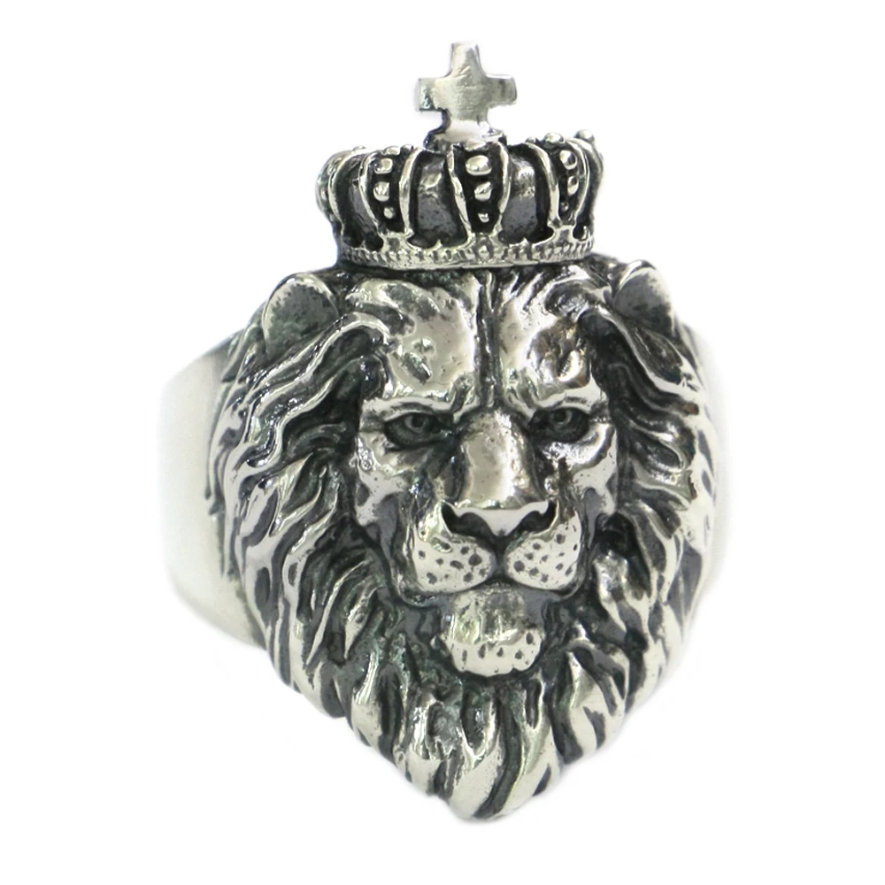 925 Sterling Silver King of Lion Ring Biker Punk Animal Jewelry TA190 US Size 7~15 BZ
