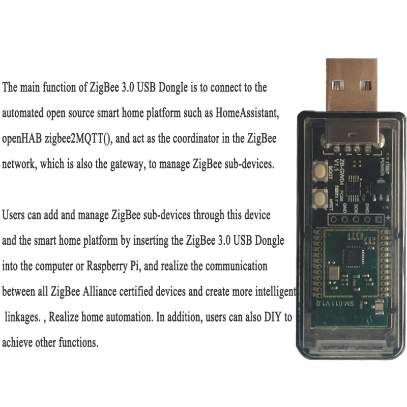 ZigBee3.0 klucz USB bezprzewodowy analizator bramy uniwersalny koncentrator open source 2MQTT ZHA EZSP NCP asystent domowy bramka EFR32MG21