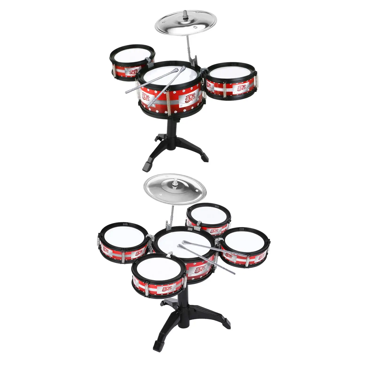 Conjunto de bateria para crianças iniciantes, conjunto de rock de banda, brinquedos musicais, brinquedos educativos para crianças, jardim de infância