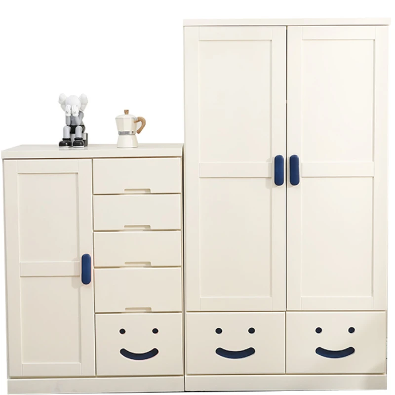 

TLL Wardrobe Solid Wood Storage Cabinet Hanger Clothes Chest of Drawers Wooden Locker