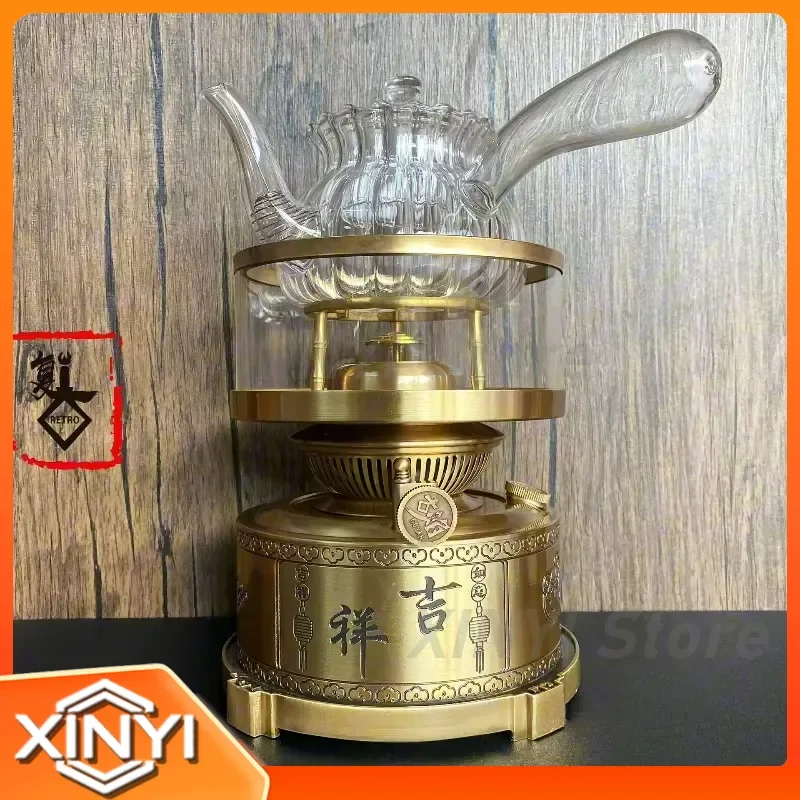 Ancient Flame Tea Lamp Stove for Gongfu Cha Brewing Set for Boiling Water and Nourishing Teapot Air Lamp for Chinese Style