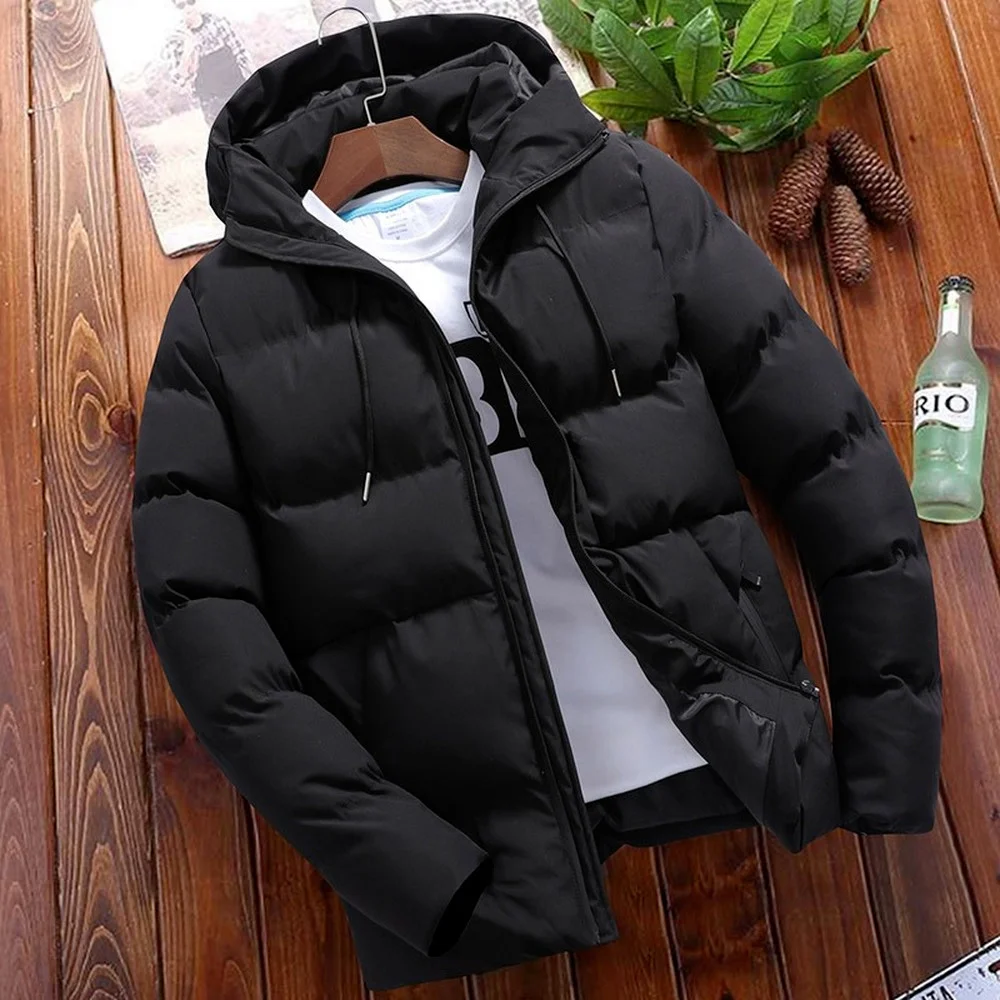 Fashion Parkas Men Winter Overcoat Men\'s Casual Jacket Warm Hooded Thick Puffer Jacket Men Winter Coat Outwear Business Hombre