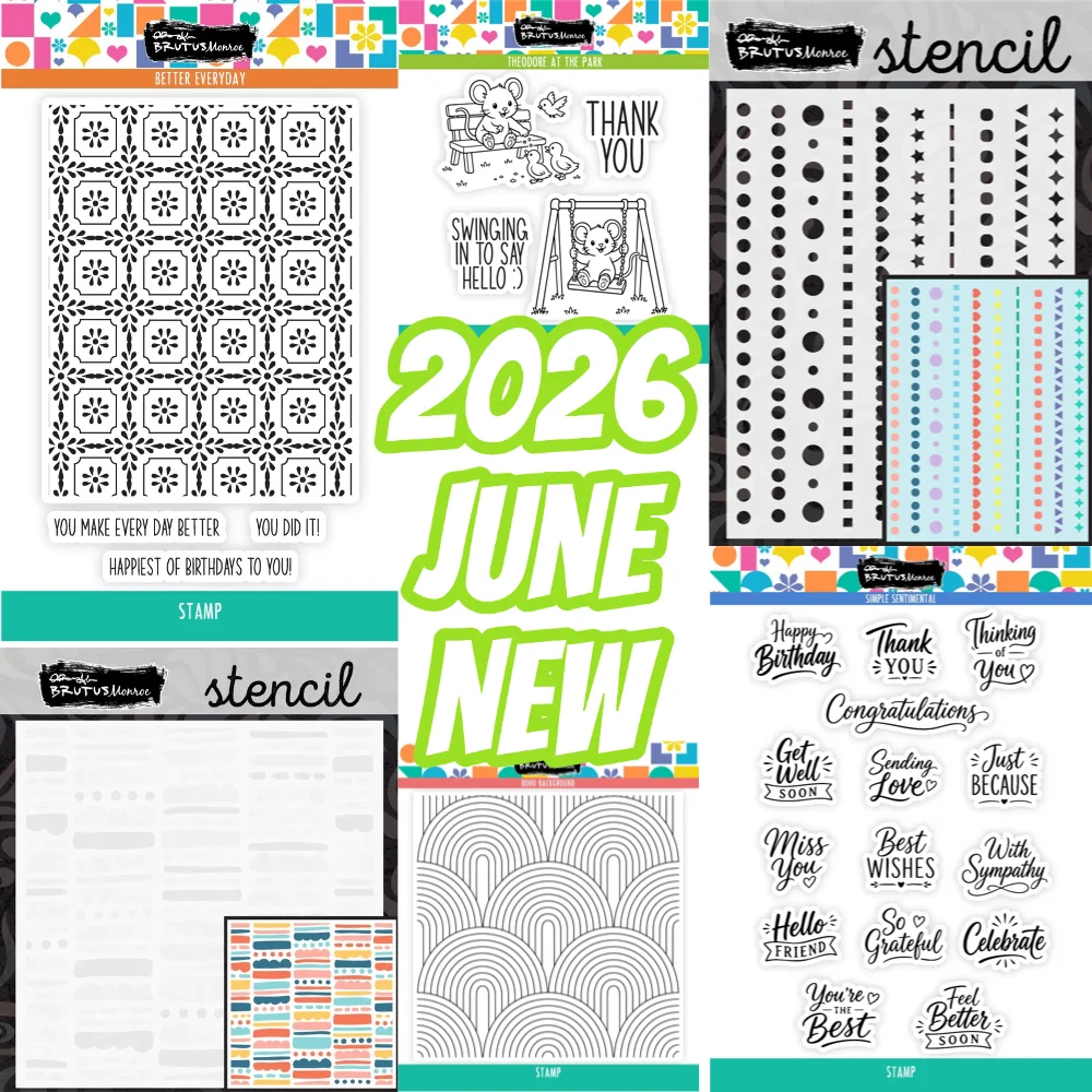 Smile Today 2026  Clear Stamps and Stencil For Scrapbook Diary Decoration Embossing Template DIY Greeting Card Handmade