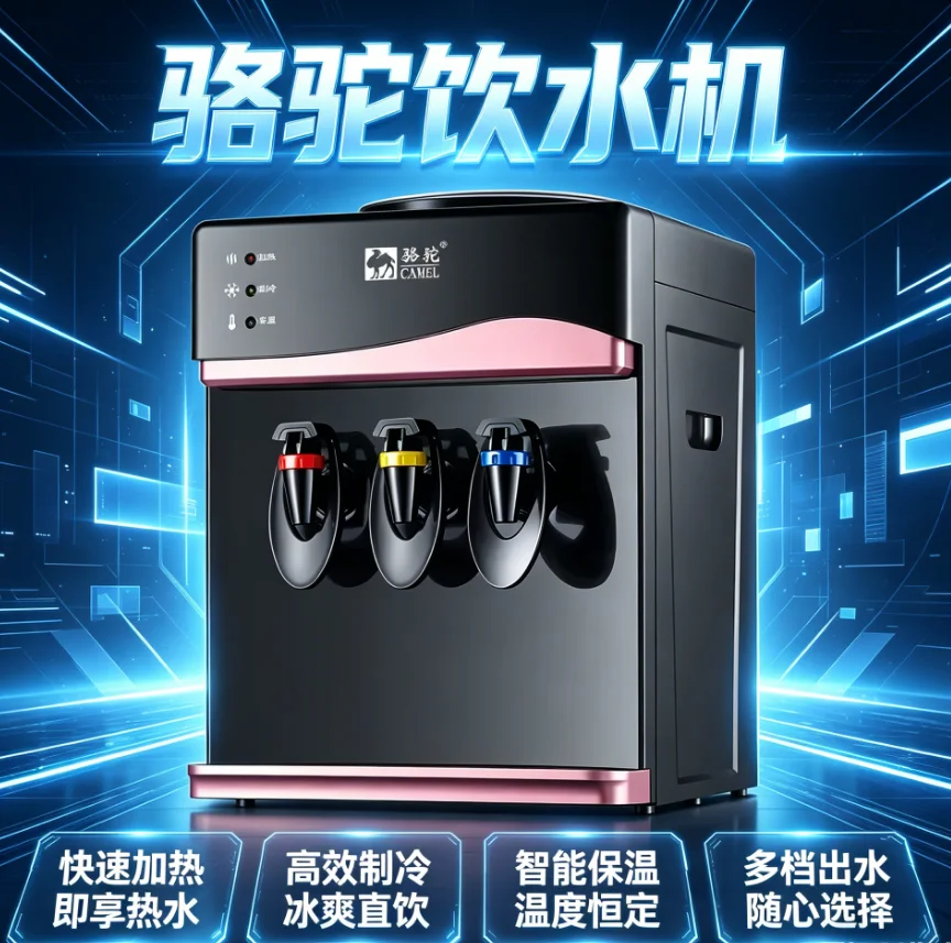 200V Multifunctional Desktop Water Dispenser Hot Cold Warm Water Outlet Home Office Bottle Type Water Dispenser LYH