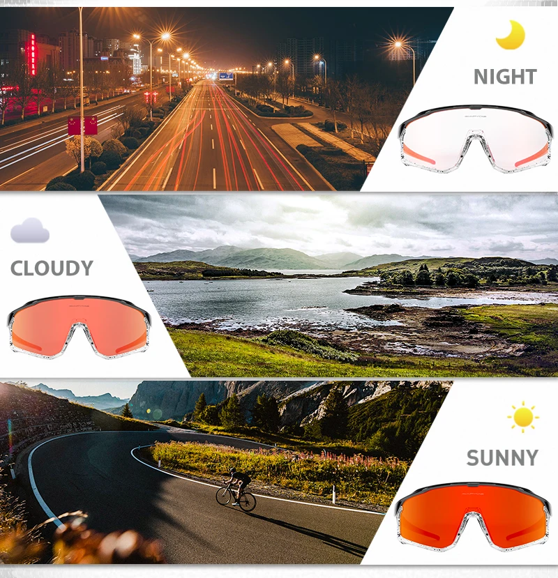 Kapvoe photo chrome Fahrrad brille für Männer mtb Sonnenbrille Mountainbike Fahrrad brillen Frauen Sport brille Road Speed Skating – Detail 6